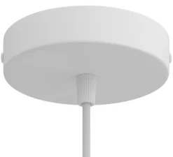 Rosace & Câble*Creative Cables Rosace simple, série métal, avec sortie centrale, , Ø12cm, H2,5cm - blanc mat