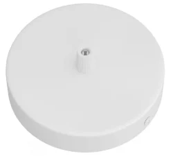 Rosace & Câble*Creative Cables Rosace simple, série métal, avec sortie centrale, , Ø12cm, H2,5cm - blanc mat