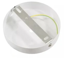 Rosace & Câble*Creative Cables Rosace simple, série métal, avec sortie centrale, , Ø12cm, H2,5cm - blanc mat