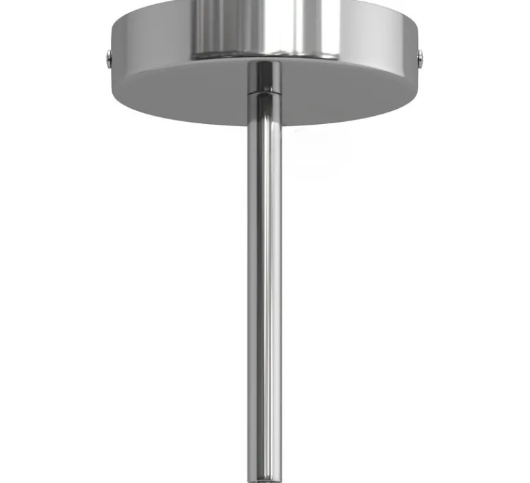 Rosace & Câble*Creative Cables Rosace simple, série métal, avec sortie centrale, , Ø12cm, H17,5cm - Chrome