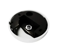 Rosace & Câble*Creative Cables Rosace simple, série silicone, , avec sortie centrale et latérale, Ø8,8cm, H4,65cm - Blanc