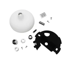 Rosace & Câble*Creative Cables Rosace simple, série silicone, , avec sortie centrale et latérale, Ø8,8cm, H4,65cm - Blanc