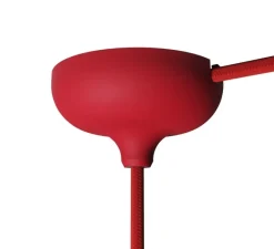 Rosace & Câble*Creative Cables Rosace simple, série silicone, , avec sortie centrale et latérale, Ø8,8cm, H4,65cm - Rouge