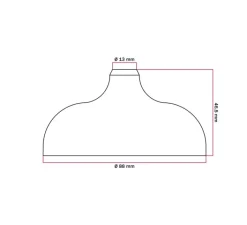 Rosace & Câble*Creative Cables Rosace simple, série silicone, , avec sortie centrale et latérale, Ø8,8cm, H4,65cm - Rouge