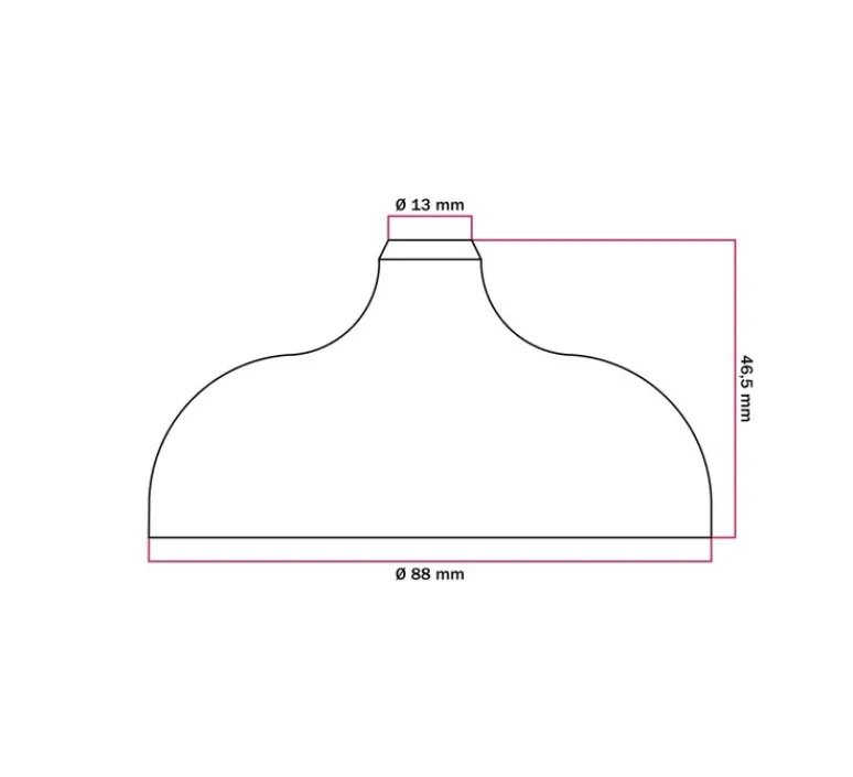 Rosace & Câble*Creative Cables Rosace simple, série silicone, , avec sortie centrale et latérale, Ø8,8cm, H4,65cm - Rouge