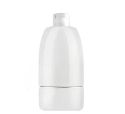 Socket, douille, porcelaine, blanc, E14, 6W max, H7cm, Ø 3,4 cm - Zangra