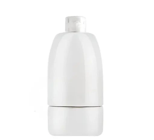 Socket, douille, porcelaine, blanc, E14, 6W max, H7cm, Ø 3,4 cm - Zangra