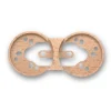 Socle, Do, Double horizontal, Hêtre naturel, Interrupteur et Prise, L17,1cm, H10cm - Fontini