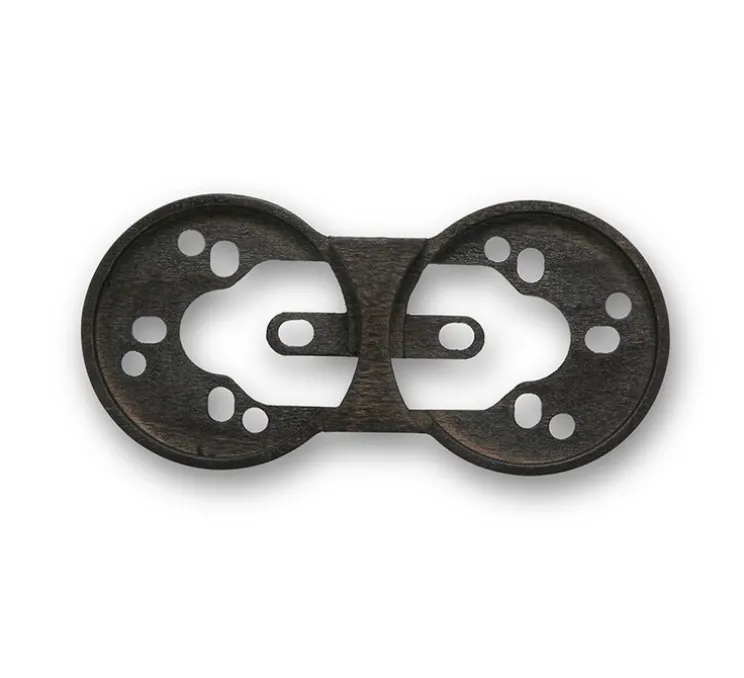 Socle, Do, Double horizontal, Hêtre obscurci, Interrupteur et Prise, L13,6cm, H6,4cm - Fontini