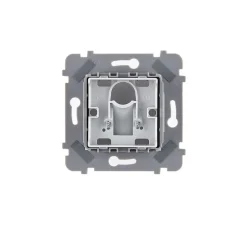 Accessoires*Modelec Sortie de câble, Confidence, Simple, Nickel satiné, L8cm, H8cm -