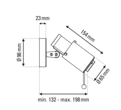 Plafonnier & Spot*DCW éditions Paris Spot, Biny Spot bulb, avec interrupteur, , Ø6,5cm, H15,4cm - noir