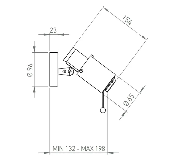 Plafonnier & Spot|Applique*DCW éditions Paris Spot, Biny Spot, LED, , avec interrupteur, 2700K, 450lm, L6,5cm, H15,4cm - Dcw editions noir
