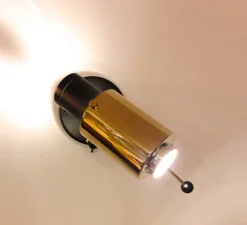 Plafonnier & Spot|Applique*DCW éditions Paris Spot, Biny spot LED, , avec interrupteur, 2700k, L6,5cm, H15,4cm - Dcw editions noir et or