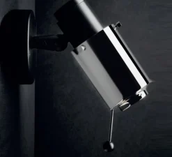 Plafonnier & Spot|Applique*DCW éditions Paris Spot, Biny spot LED, noir et argent, avec interrupteur, 2700k, L6,5cm, H15,4cm - Dcw editions noir, argent