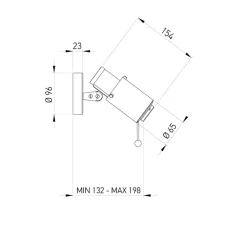 Plafonnier & Spot|Applique*DCW éditions Paris Spot, Biny Spot, , L6,5cm, H15,4cm - DCW éditions noir et or