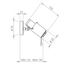 Spot, Biny spot, noir, L6,5cm, H15,4cm - Dcw editions