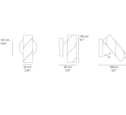 Spot, Candy, laiton satiné, LED, dim, 2700K, 630 lm, L5,2cm, H15,5cm - CVL