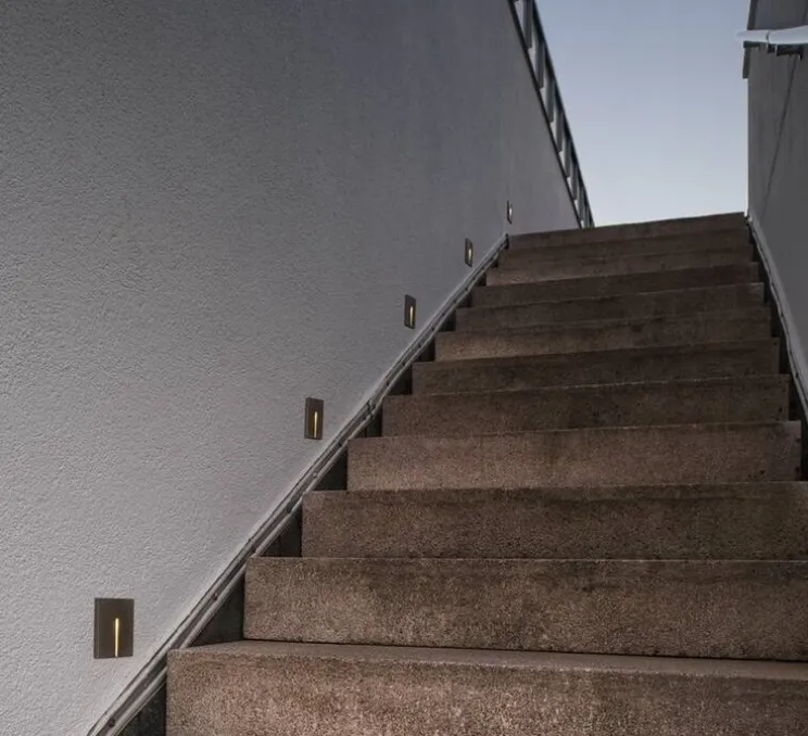 Spot de marche encastrable, Concreto, gris, IP65, LED, 3000K, 15 lm, L10cm, H10cm - SLV