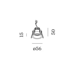 Spot, Deep Bijou 1.0, or, LED, 2700K, 335lm, Ø5,6cm, H5,0cm - Wever&Ducré