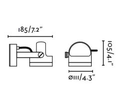 Spot d'extérieur, Alfa, noir, LED, Ø11cm - FARO