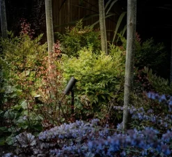 Spot, d’extérieur, Myos, à piquer, noir texturé, IP65, LED, dim, 3000K, 312 lm, Ø4cm, H15cm - Astro