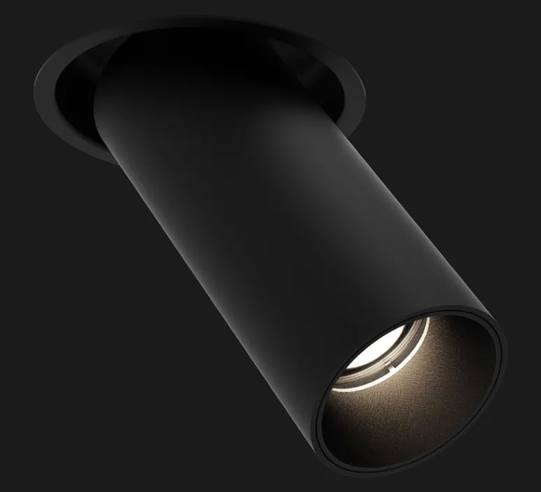 Plafonnier & Spot*Doxis Spot en saillie, Tektus 45 Recessed, mat, dim, LED, 2700K, 124lm, Ø4,5cm, H11,3cm - noir