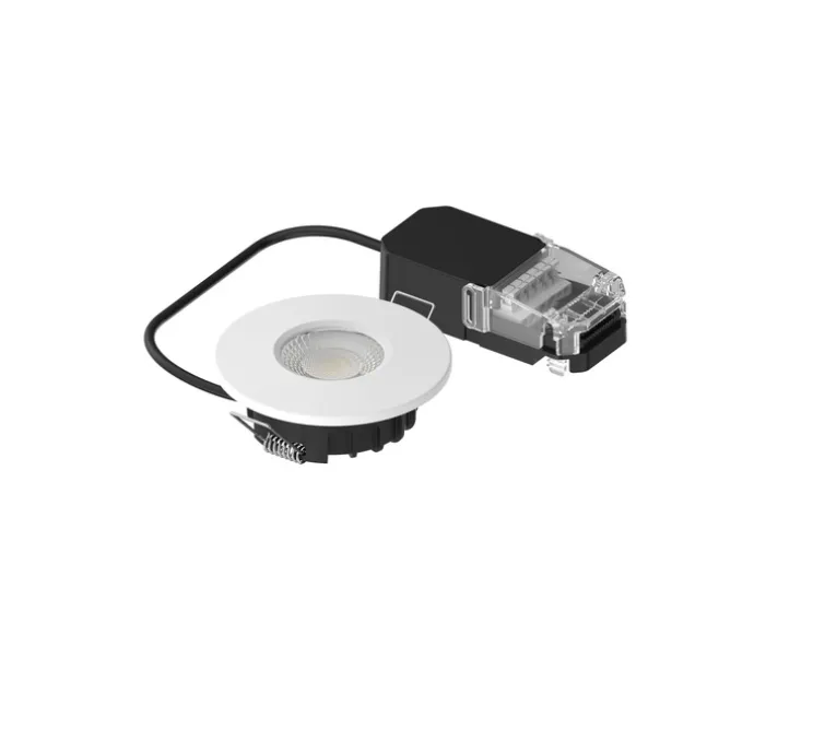 Spot encastrable, Andro Slim, blanc, IP65, LED, dim, 2700-4000K, 650 lm, Ø8,8cm, H3,15cm - Solum