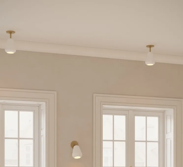 Spot encastrable, Anoli, or nordique, blanc, Ø10cm, H18,5cm - Nuura