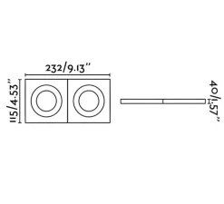 Spot encastrable, Argon RCT , blanc, L23,2cm, H11,5cm - Faro