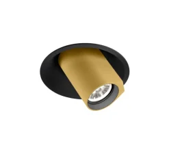 Spot encastrable, Bliek Round 1.0 LED, noir et or, LED, 3000K, 635 à 855lm, Ø6,2cm, H9,6cm - Wever&Ducré