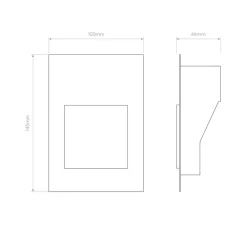 Plafonnier & Spot*Astro Spot encastrable, Borgo Trimless 65, , LED, 3000K, 80lm, L10cm, H14,5cm - blanc mat