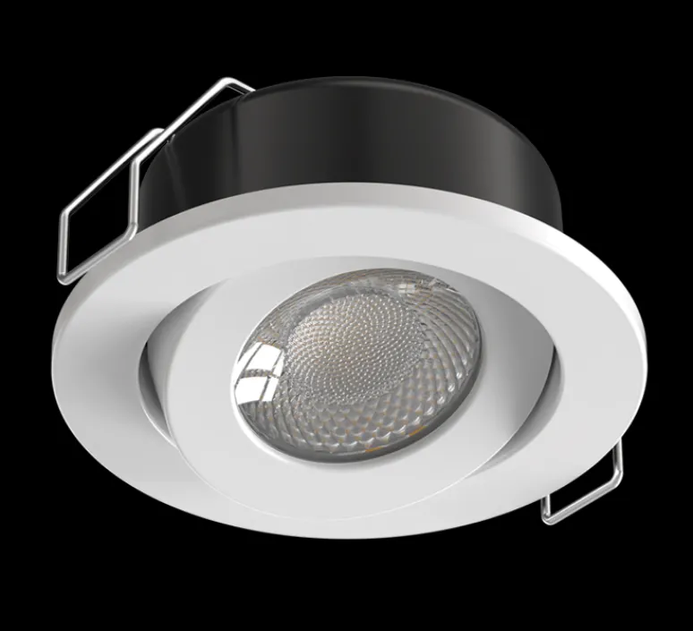 Plafonnier & Spot*Solum Spot encastrable, Coma, , collerette ronde et carrée, IP65, LED, dim, 2700-4000K, 635-725 lm, Ø8,95cm, H4,1cm - blanc