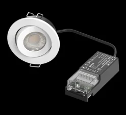 Plafonnier & Spot*Solum Spot encastrable, Coma, , collerette ronde et carrée, IP65, LED, dim, 2700-4000K, 635-725 lm, Ø8,95cm, H4,1cm - blanc