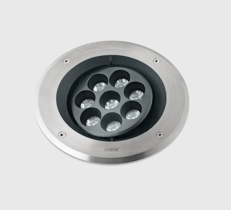 Spot encastrable de sol, Gea Power LED Pro, acier inoxydable, IP67, LED, 4000K, 1633 lm, Ø22,3cm, H17,7cm - LEDS C4