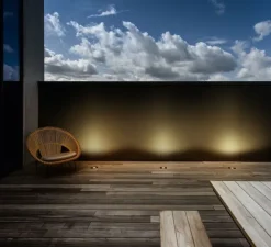 Plafonnier & Spot*Wever&Ducré Spot encastrable de sol, Map Asym 1.2, , IP67, LED, dim, 3000K, 730 lm, Ø12cm, H11,3cm - acier inoxydable