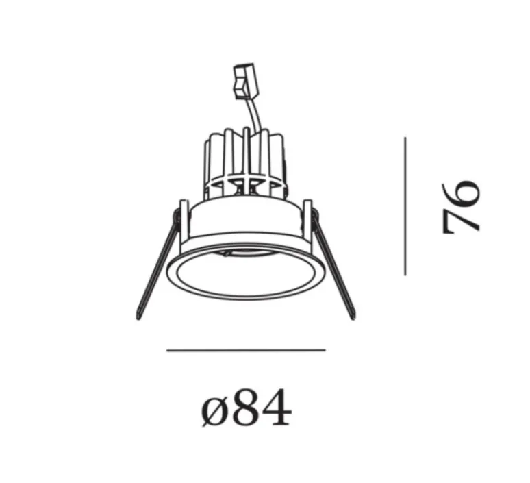 Plafonnier & Spot*Wever&Ducré Spot encastrable, Deep 1.0 LED, , LED, 2700K, 525/705lm, Ø8,4cm, H7,6cm - champagne