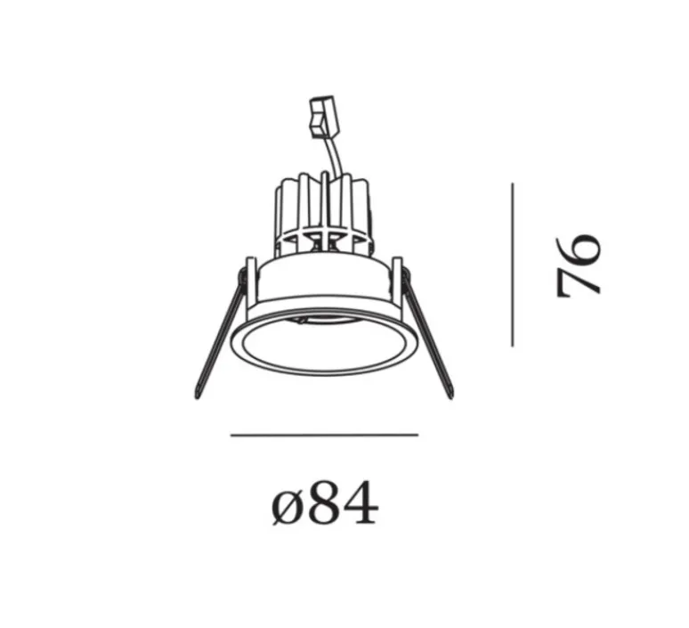 Plafonnier & Spot*Wever&Ducré Spot encastrable, Deep 1.0 LED, , LED, 2700K, 525/705lm, Ø8,4cm, H7,6cm - argent