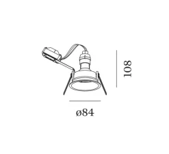 Plafonnier & Spot*Wever&Ducré Spot encastrable, Deep 1.0 PAR16, GU10, , Ø8,4cm, H10,8cm - blanc