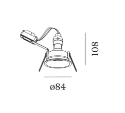 Plafonnier & Spot*Wever&Ducré Spot encastrable, Deep 1.0 PAR16, GU10, , Ø8,4cm, H10,8cm - or