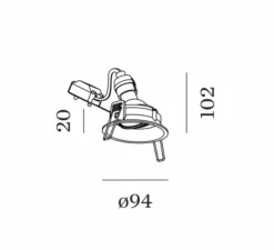 Spot encastrable, Deep Adjust, blanc, GU10, Ø9,4cm, H10.2cm - Wever&Ducré