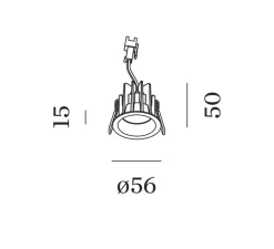 Plafonnier & Spot*Wever&Ducré Spot encastrable, Deep Bijou IP65 1.0 LED, , IP65, LED, 3000K, 405/620lm, Ø5,6cm, H5cm - blanc