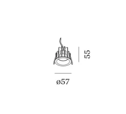 Spot encastrable, Deep Bijou IP65 1.0, bronze, IP65, LED, dim, 2700K, 425 lm, Ø5,6cm, H5,5cm - Wever&Ducré