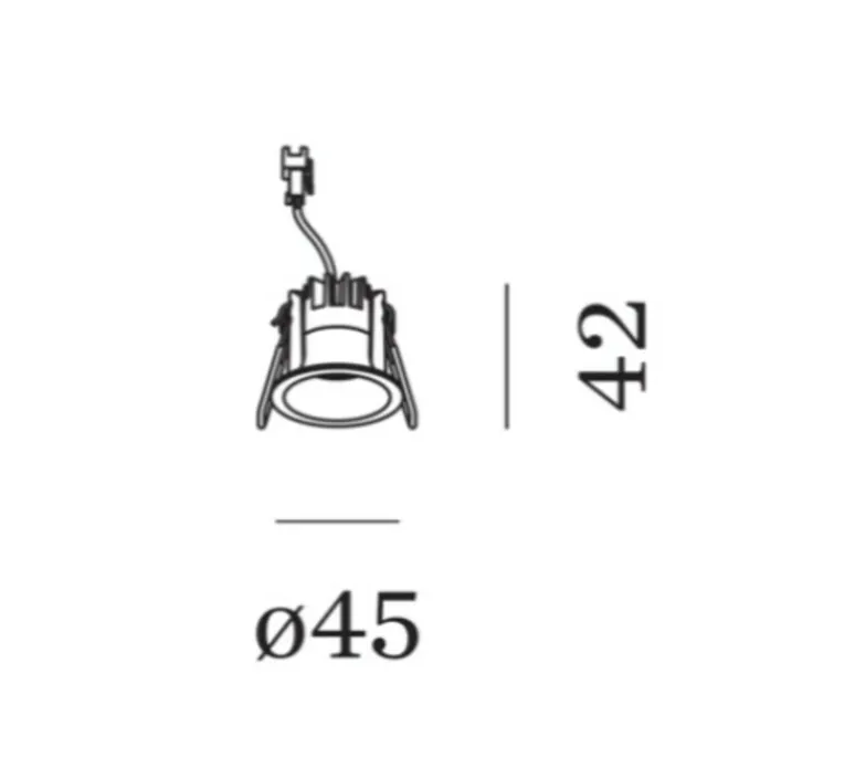 Plafonnier & Spot*Wever&Ducré Spot encastrable, Deep Point 1.0, , LED, dim, 3000K, 430 lm, Ø4,5cm, H4,2cm - champagne