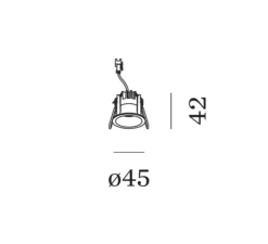 Spot encastrable, Deep Point 1.0, blanc, LED, dim, 2700K, 405 lm, Ø4,5cm, H4,2cm - Wever&Ducré