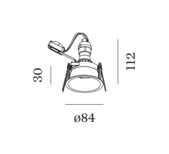 Plafonnier & Spot*Wever&Ducré Spot encastrable, Deeper 1.0 PAR16, IP44, , Ø8,4cm, H11,2cm - noir