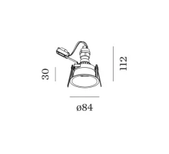 Plafonnier & Spot*Wever&Ducré Spot encastrable, Deeper 1.0 PAR16, , Ø8,4cm, H11,2cm - bronze