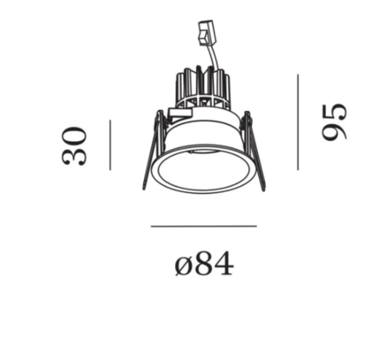 Plafonnier & Spot*Wever&Ducré Spot encastrable, Deeper IP44 1.0 LED, noir, LED, 3000K, 420/565lm, Ø8,4cm, H9,5cm - Wever & Ducré blanc