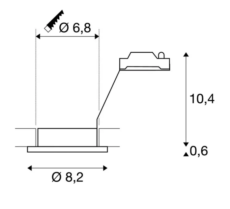 Spot encastrable, Dolix Out,rond,blanc, IP65, Ø8.2cm, h11cm -SLV
