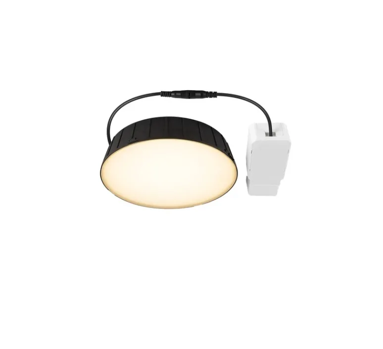 Plafonnier & Spot*SLV Spot encastrable, Downlight V 200, , IP54, LED, 3000/4000K, 2490 lm, Ø17,1cm, H3,9cm - noir
