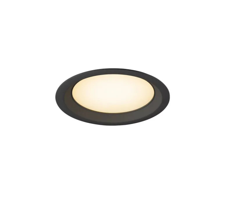 Plafonnier & Spot*SLV Spot encastrable, Downlight V 200, , IP54, LED, 3000/4000K, 2490 lm, Ø17,1cm, H3,9cm - noir